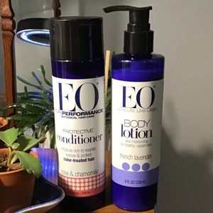 EO French Lavender body lotion & Rose/Chamomile conditioner 8 oz ea